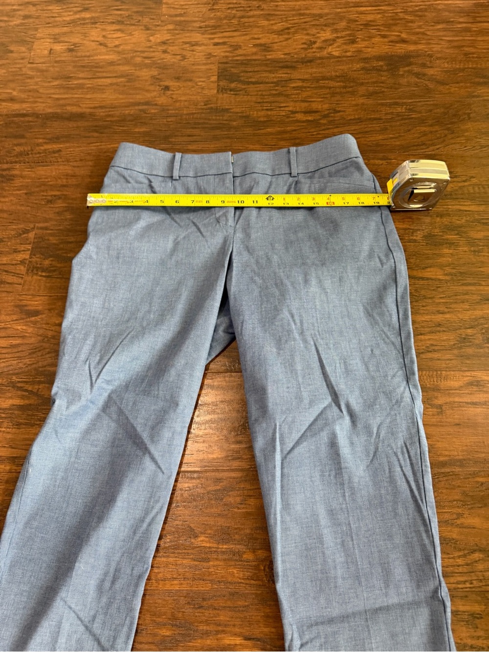 LOFT Women's Blue & White Pants Size 8 Curvy - Picture 8 of 9